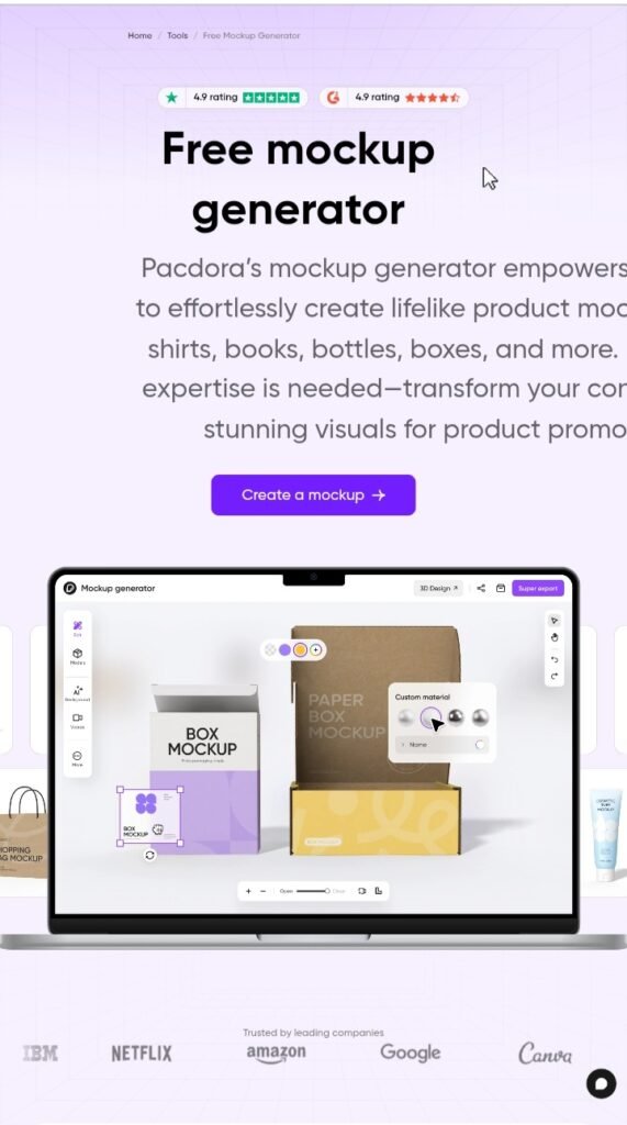 Pacdora Review 2025: Is This the Best Packaging Design Tool for You? 3 Pacdora 3D interior design