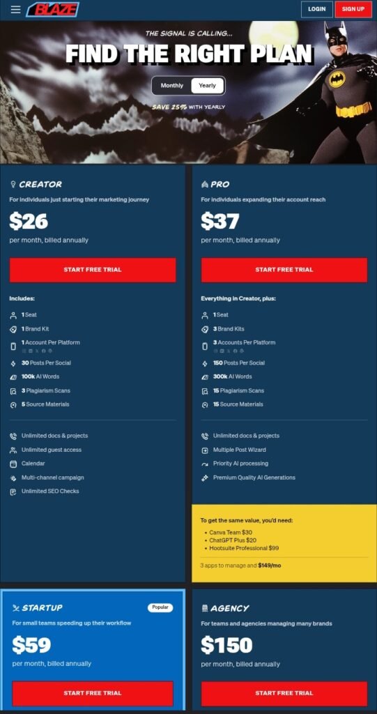 Blaze.ai Review: The Ultimate AI Writing Tool for Content Creators in 2025 7 Blaze.ai pricing