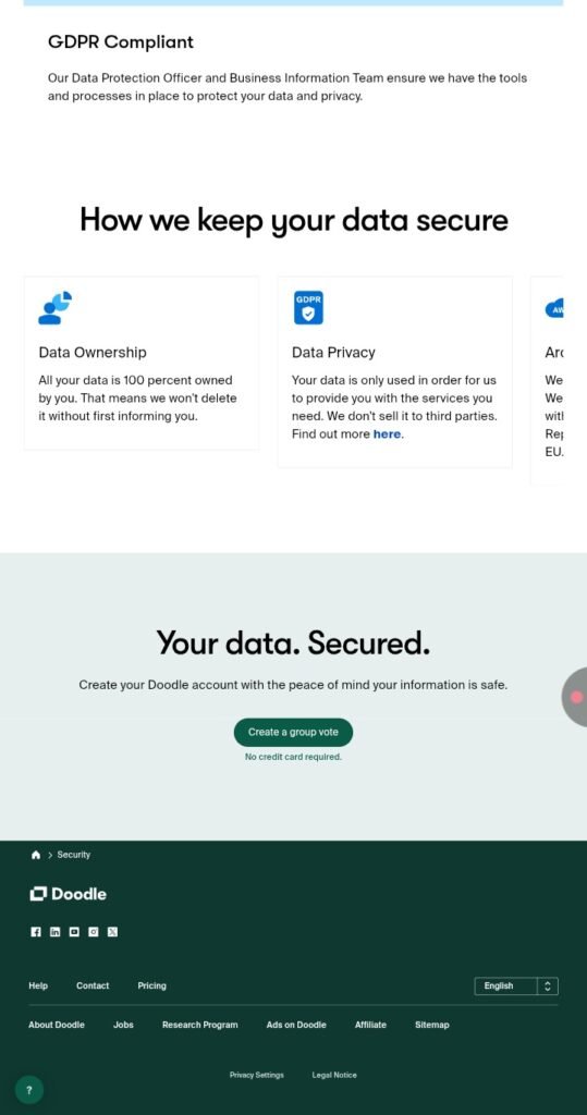 Doodle security & privacy